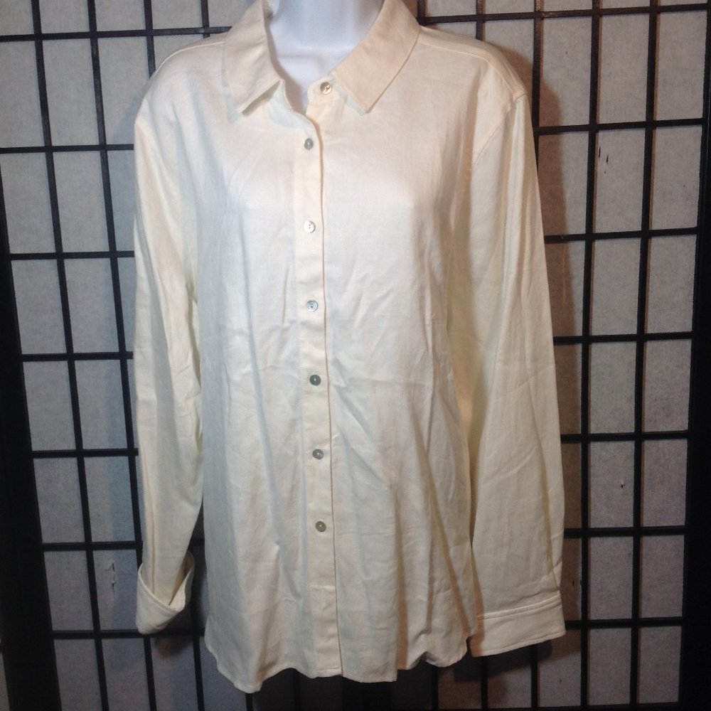 NWT;s Orvis Linen Blend Shirt Ladies Size 18